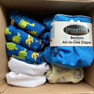Imagine Baby All-in-one Bamboo Snap Cloth Diapers